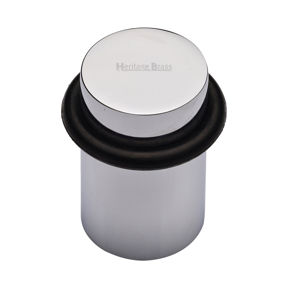 High quality image of the Heritage Brass Round Door Stop Polished Chrome Finish
 | Sku. v1083-pc | Discounted prices available from Trade Door Handles