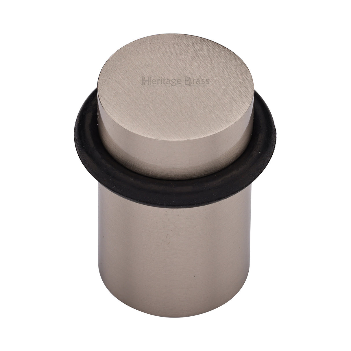 High quality image of the Heritage Brass Round Door Stop Satin Nickel Finish
 | Sku. v1083-sn | Discounted prices available from Trade Door Handles