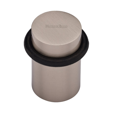 High quality image of the Heritage Brass Round Door Stop Satin Nickel Finish
 | Sku. v1083-sn | Discounted prices available from Trade Door Handles