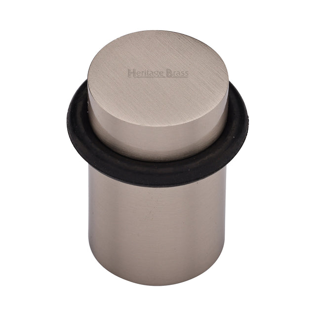 High quality image of the Heritage Brass Round Door Stop Satin Nickel Finish
 | Sku. v1083-sn | Discounted prices available from Trade Door Handles
