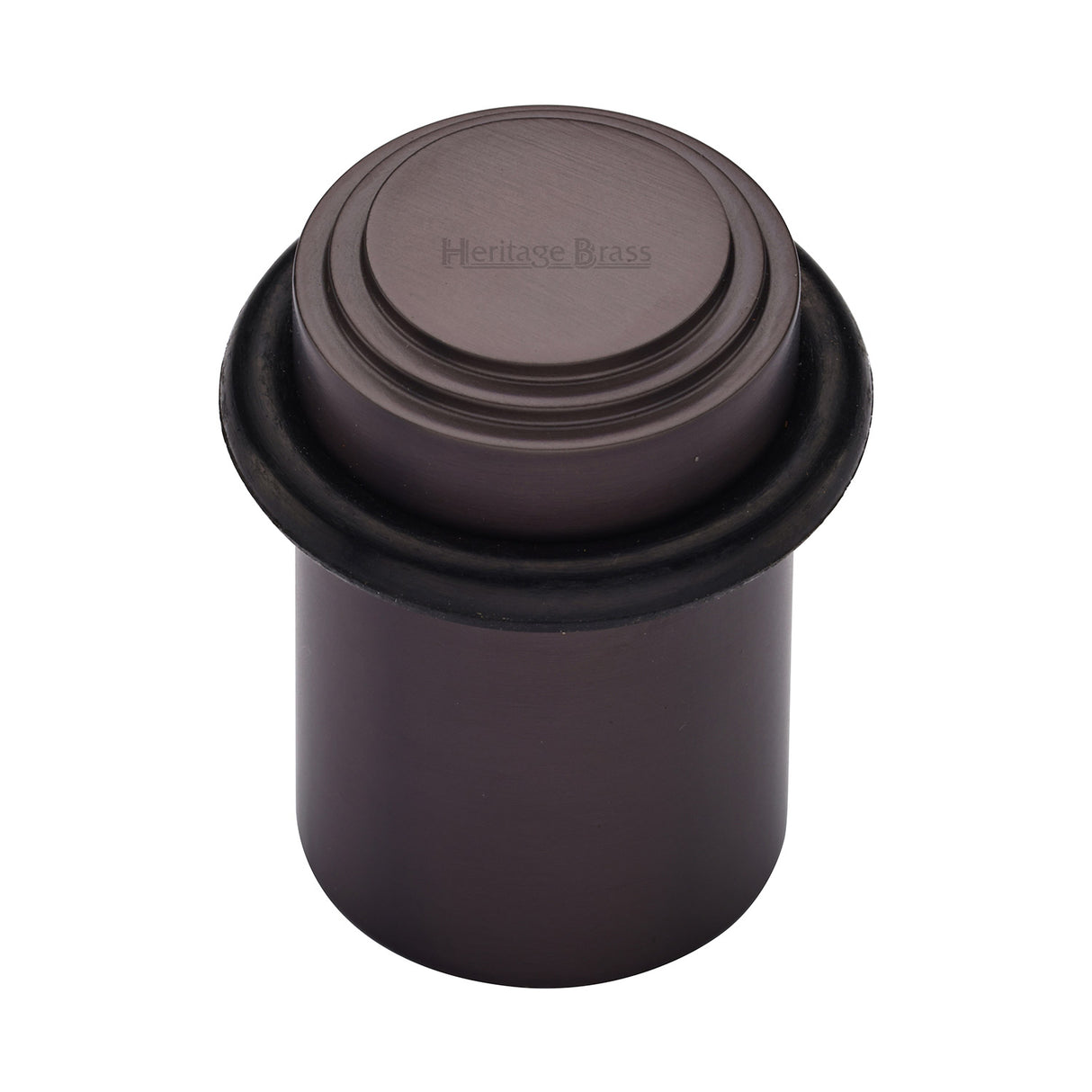 High quality image of the Heritage Brass Round Door Stop Stepped Matt Bronze Finish
 | Sku. v1086-mb | Discounted prices available from Trade Door Handles