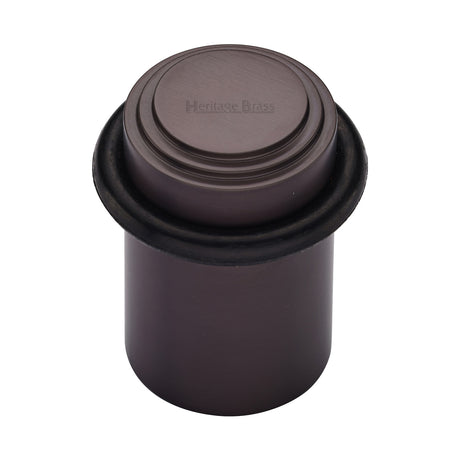 High quality image of the Heritage Brass Round Door Stop Stepped Matt Bronze Finish
 | Sku. v1086-mb | Discounted prices available from Trade Door Handles