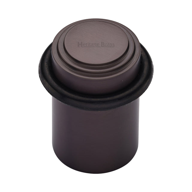 High quality image of the Heritage Brass Round Door Stop Stepped Matt Bronze Finish
 | Sku. v1086-mb | Discounted prices available from Trade Door Handles