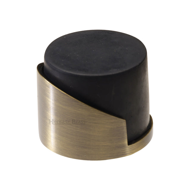High quality image of the Heritage Brass Round Mounted Door Stop Antique Brass Finish
 | Sku. v1087-at | Discounted prices available from Trade Door Handles