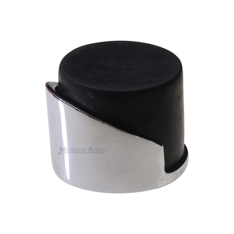 High quality image of the Heritage Brass Round Mounted Door Stop Polished Chrome Finish
 | Sku. v1087-pc | Discounted prices available from Trade Door Handles