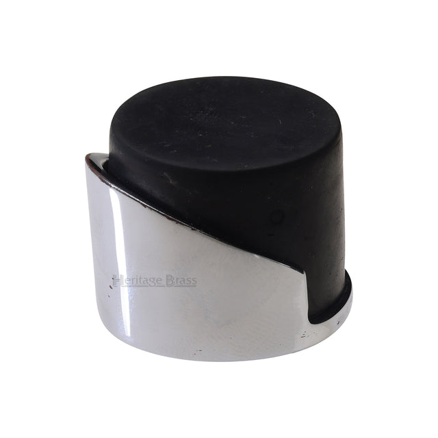 High quality image of the Heritage Brass Round Mounted Door Stop Polished Chrome Finish
 | Sku. v1087-pc | Discounted prices available from Trade Door Handles