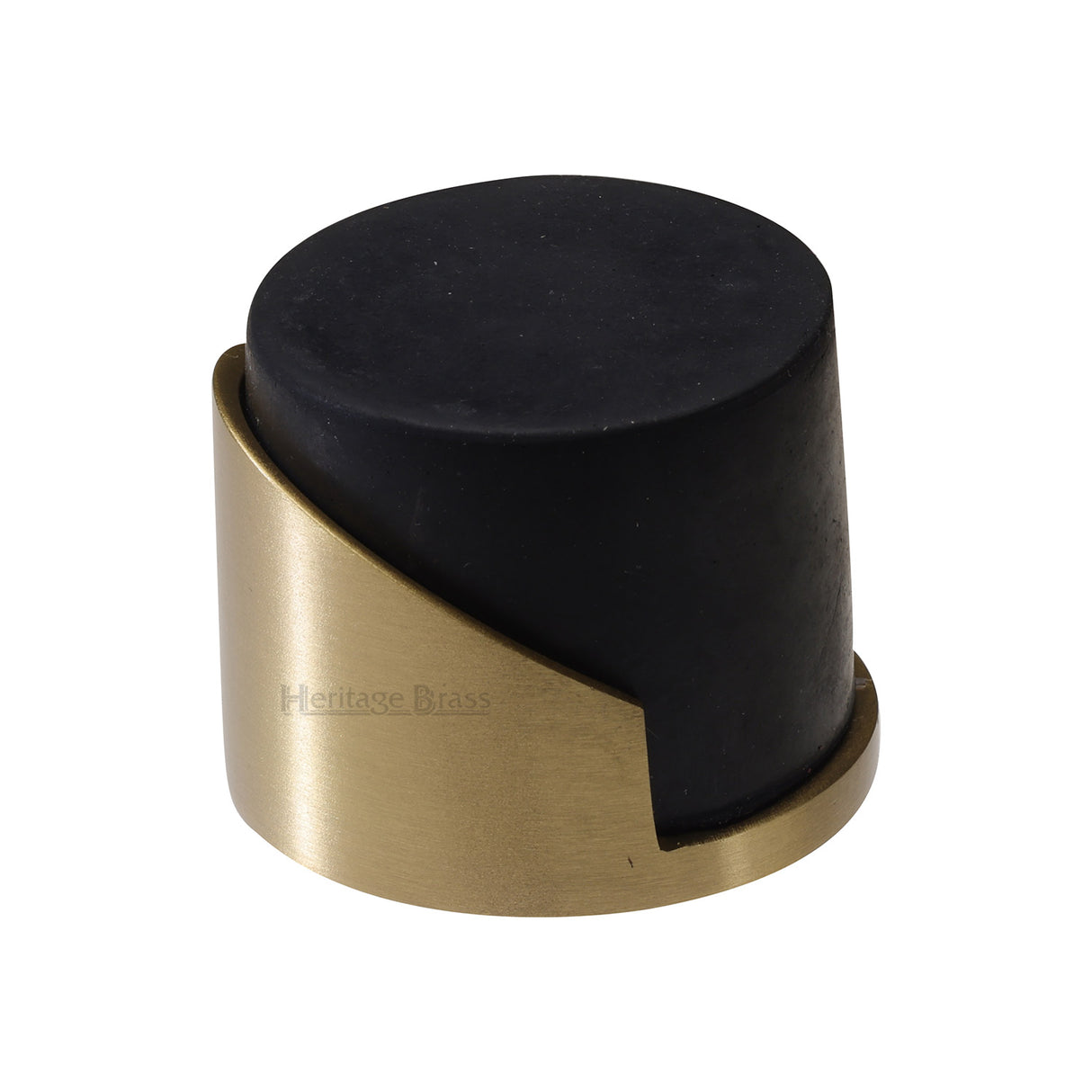 High quality image of the Heritage Brass Round Mounted Door Stop Satin Brass Finish
 | Sku. v1087-sb | Discounted prices available from Trade Door Handles