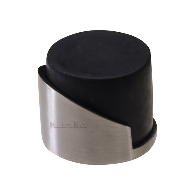 High quality image of the Heritage Brass Round Mounted Door Stop Satin Nickel Finish
 | Sku. v1087-sn | Discounted prices available from Trade Door Handles