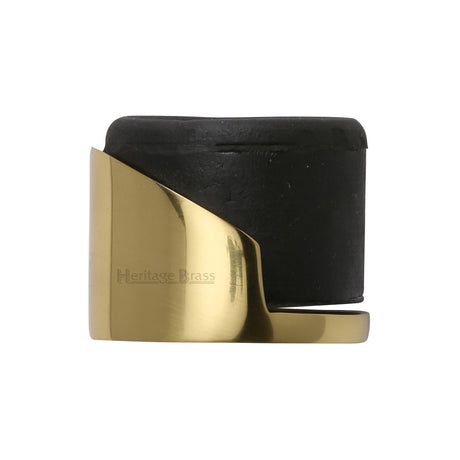 High quality image of the Heritage Brass Door Stop Round Floor Mounted Design Polished Brass Finish | Sku. v1088-pb | Discounted prices available from Trade Door Handles