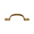 High quality image of Heritage Brass Pull Handle Russell Design 102mm Unlacquered Brass finish | Sku. V1090 152-ULB | available from Trade Door Handles.