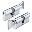 High quality image of the Vier - V10 Euro Cylinder and Turn 70mm KTD - Polished Chrome | Sku. v10ep70ctpce | available to order from Trade Door Handles.