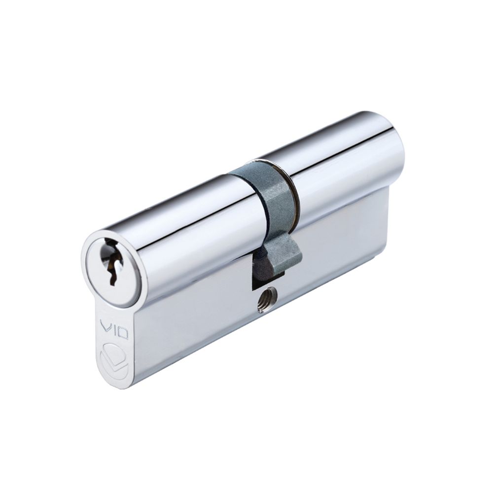 High quality image of the Vier - V10 Euro Double Cylinder 80mm KTD - Polished Chrome | Sku. v10ep80dpce | available to order from Trade Door Handles.