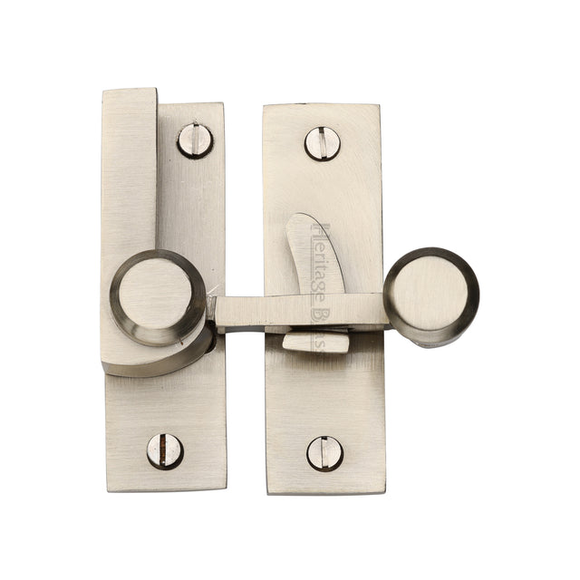 High quality image of the Heritage Brass Sash Fastener Satin Nickel Finish | Sku. v1100-sn | Discounted prices available from Trade Door Handles