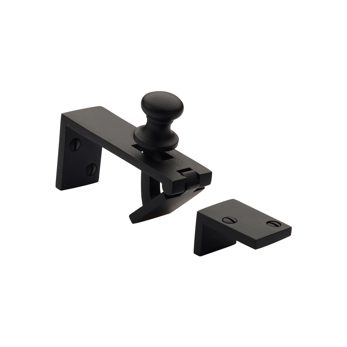 High quality image of the Heritage Brass Counter Flap Catch Matt Black finish
 | Sku. V1113-BKMT | Trade Door Handles