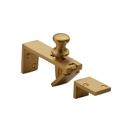 High quality image of the Heritage Brass Counter Flap Catch Satin Brass Finish
 | Sku. v1113-sb | Discounted prices available from Trade Door Handles