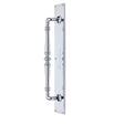 High quality image of Heritage Brass - Door Pull Handle on Plate Avon Design Polished Chrome Finish | Sku. v1165-pc | Trade Door Handles, Kendal.
