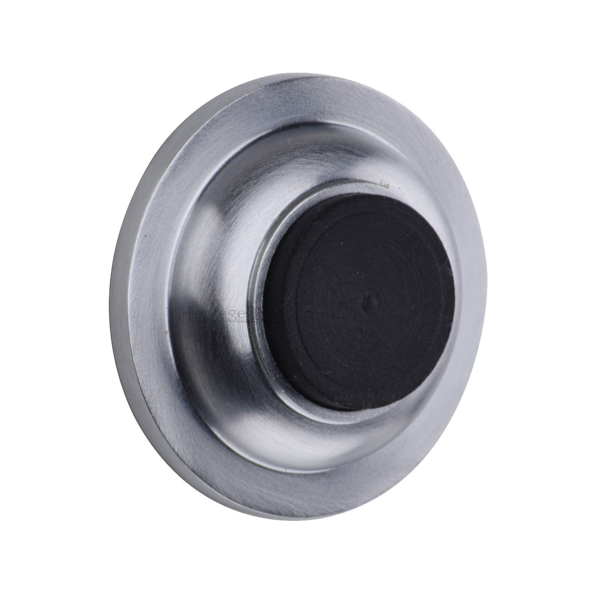High quality image of the Heritage Brass Wall Mounted Door Stop Buffer Satin Chrome Finish
 | Sku. v1194-sc | Discounted prices available from Trade Door Handles