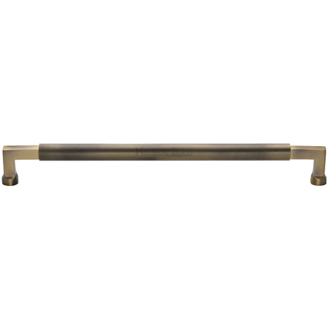 High quality image of the Heritage Brass Bauhaus Knurled Appliance Pull 483mm Antique Brass Finish
 | Sku. V1315-483-AT | Trade Door Handles