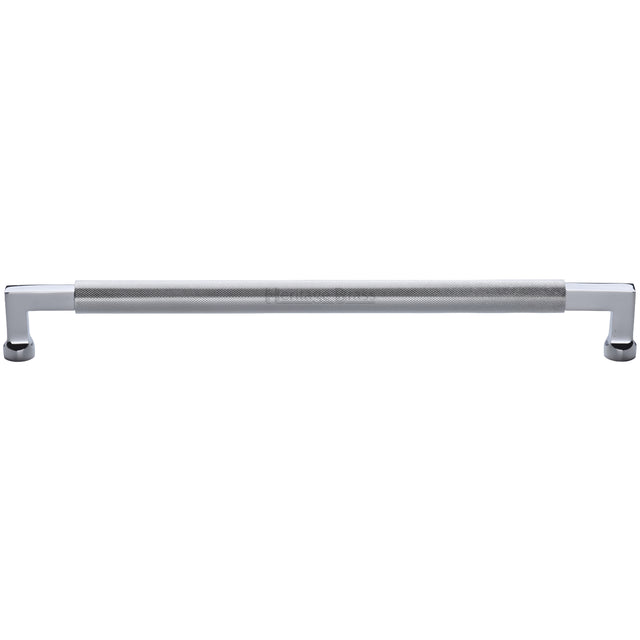 High quality image of the Heritage Brass Bauhaus Knurled Appliance Pull 483mm Polished Chrome Finish
 | Sku. V1315-483-PC | Trade Door Handles