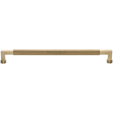 High quality image of the Heritage Brass Bauhaus Knurled Appliance Pull 483mm Satin Brass Finish
 | Sku. V1315-483-SB | Trade Door Handles