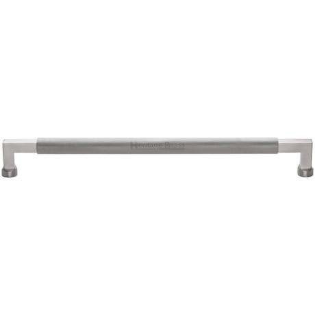 High quality image of the Heritage Brass Bauhaus Knurled Appliance Pull 483mm Satin Nickel Finish
 | Sku. V1315-483-SN | Trade Door Handles