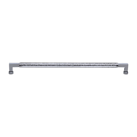 High quality image of the Heritage Brass Door Pull Handle Hammered Bauhaus Design 483mm Polished Chrome | Sku. V1317-483-PC | Trade Door Handles