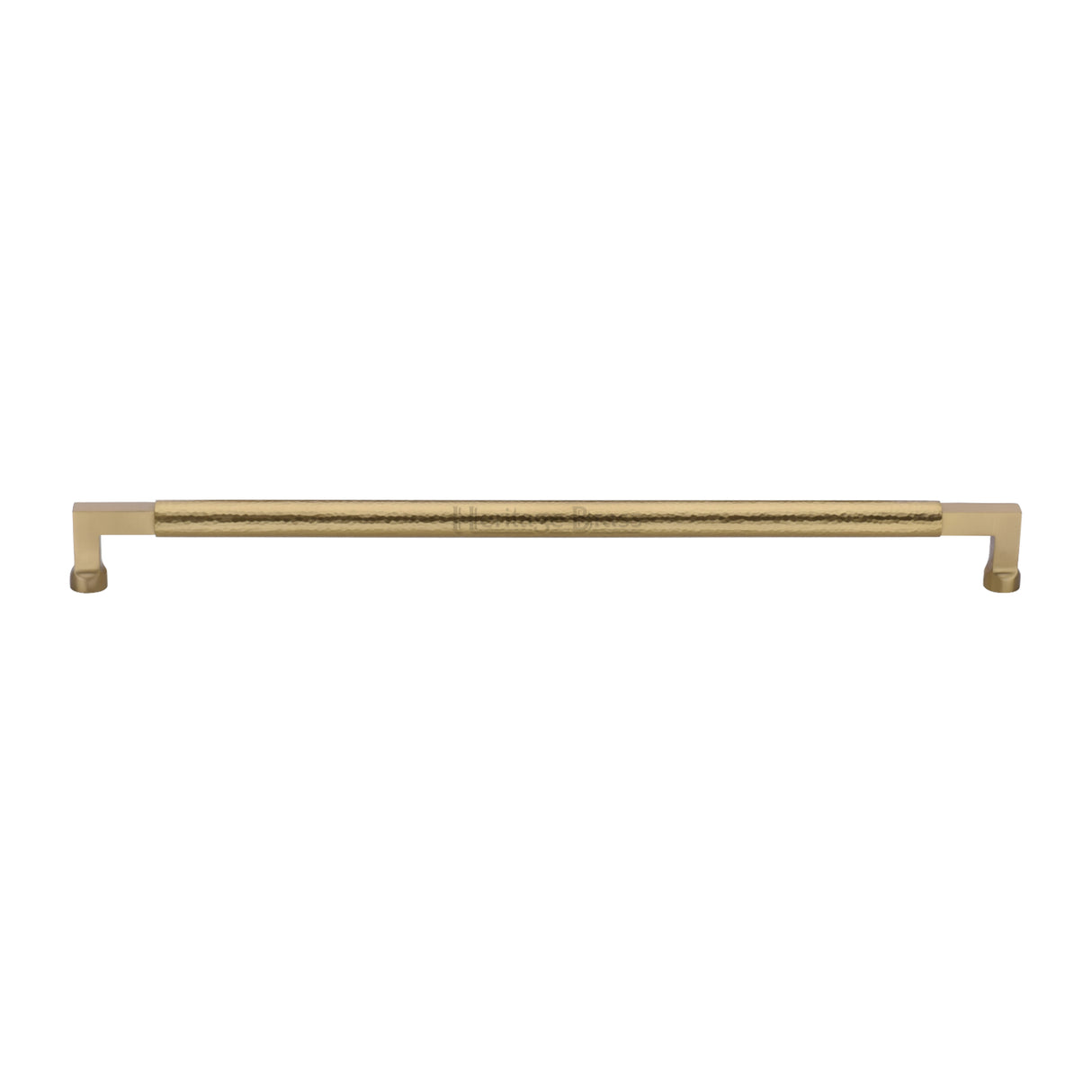 High quality image of the Heritage Brass Door Pull Handle Hammered Bauhaus Design 483mm SB Finish | Sku. v1317-483-sb | Discounted prices available from Trade Door Handles