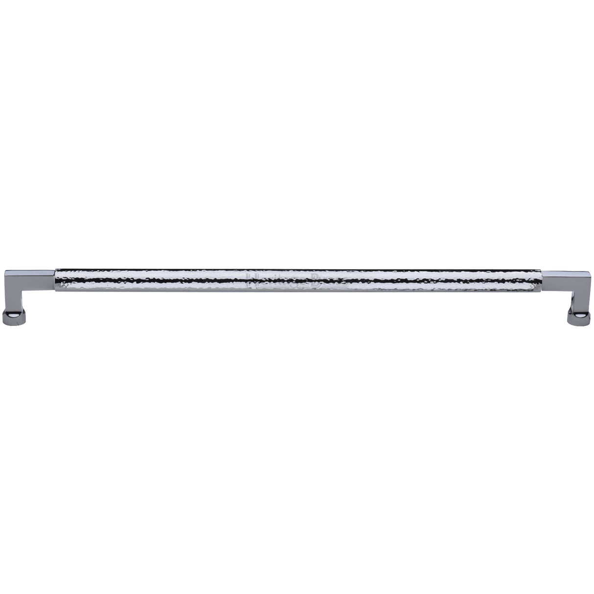 High quality image of the Heritage Brass Door Pull Handle Hammered Bauhaus Design 635mm Polished Chrome finish
 | Sku. V1317-635-PC | Trade Door Handles