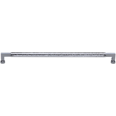 High quality image of the Heritage Brass Door Pull Handle Hammered Bauhaus Design 635mm Polished Chrome finish
 | Sku. V1317-635-PC | Trade Door Handles