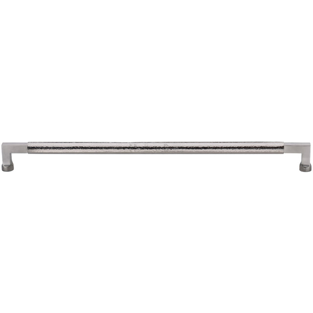 High quality image of the Heritage Brass Door Pull Handle Hammered Bauhaus Design 635mm Satin Nickel Finish
 | Sku. v1317-635-sn | Discounted prices available from Trade Door Handles