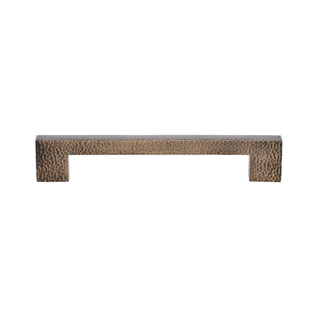 High quality image of the Heritage Brass Door Pull Handle Metro Hammered Design 305mm Antique Brass Finish
 | Sku. V1395-305-AT | Trade Door Handles