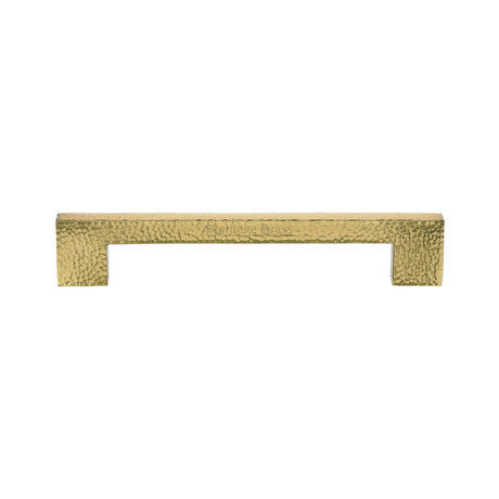 High quality image of the Heritage Brass Door Pull Handle Metro Hammered Design 305mm Polished Brass Finish
 | Sku. V1395-305-PB | Trade Door Handles