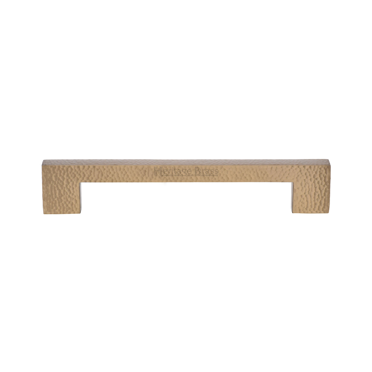 High quality image of the Heritage Brass Door Pull Handle Metro Hammered Design 305mm Satin Brass Finish
 | Sku. V1395-305-SB | Trade Door Handles