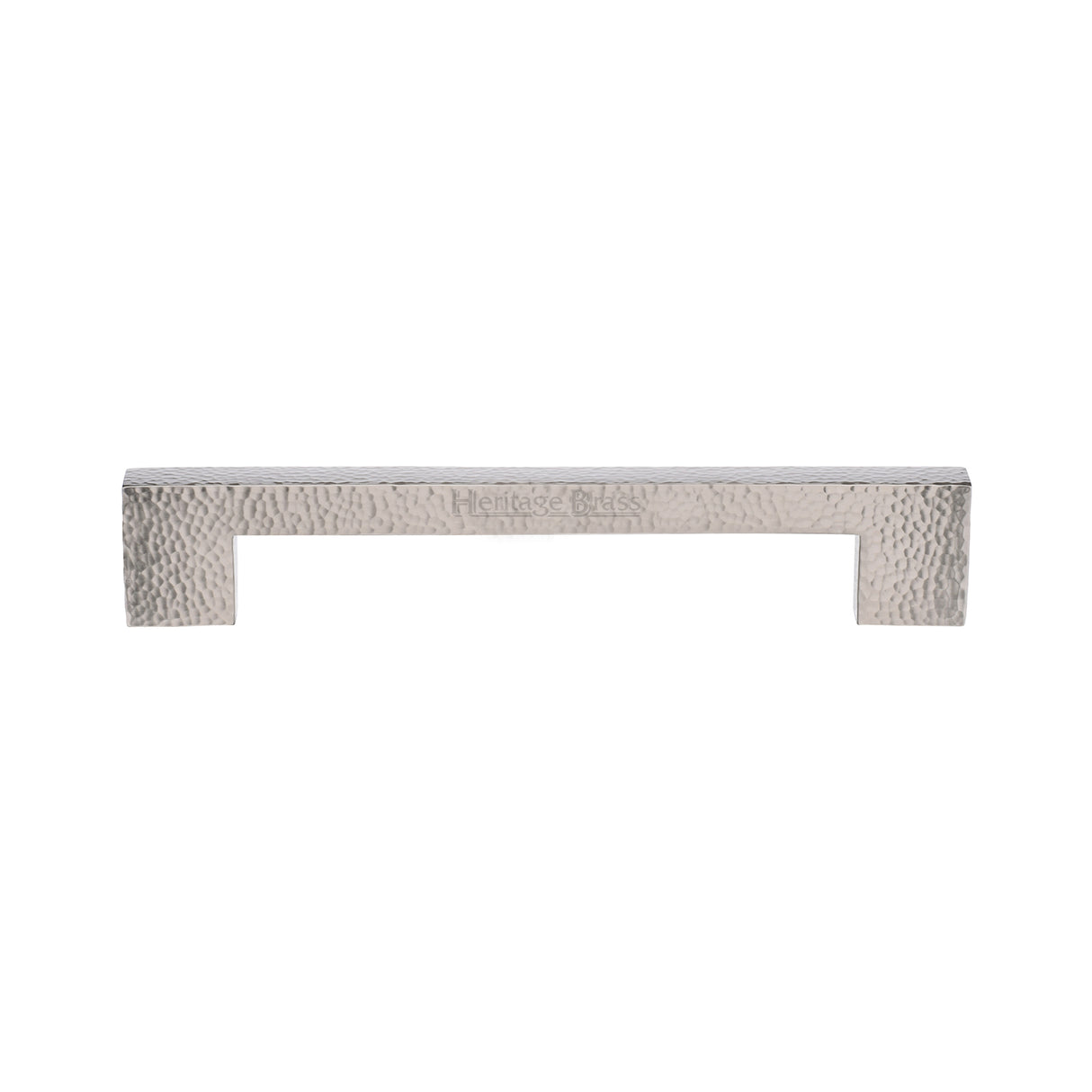 High quality image of the Heritage Brass Door Pull Handle Metro Hammered Design 305mm Satin Nickel Finish
 | Sku. V1395-305-SN | Trade Door Handles