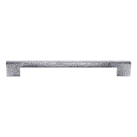 High quality image of the Heritage Brass Door Pull Handle Metro Hammered Design 457mm Polished Chrome Finish
 | Sku. V1395-457-PC | Trade Door Handles