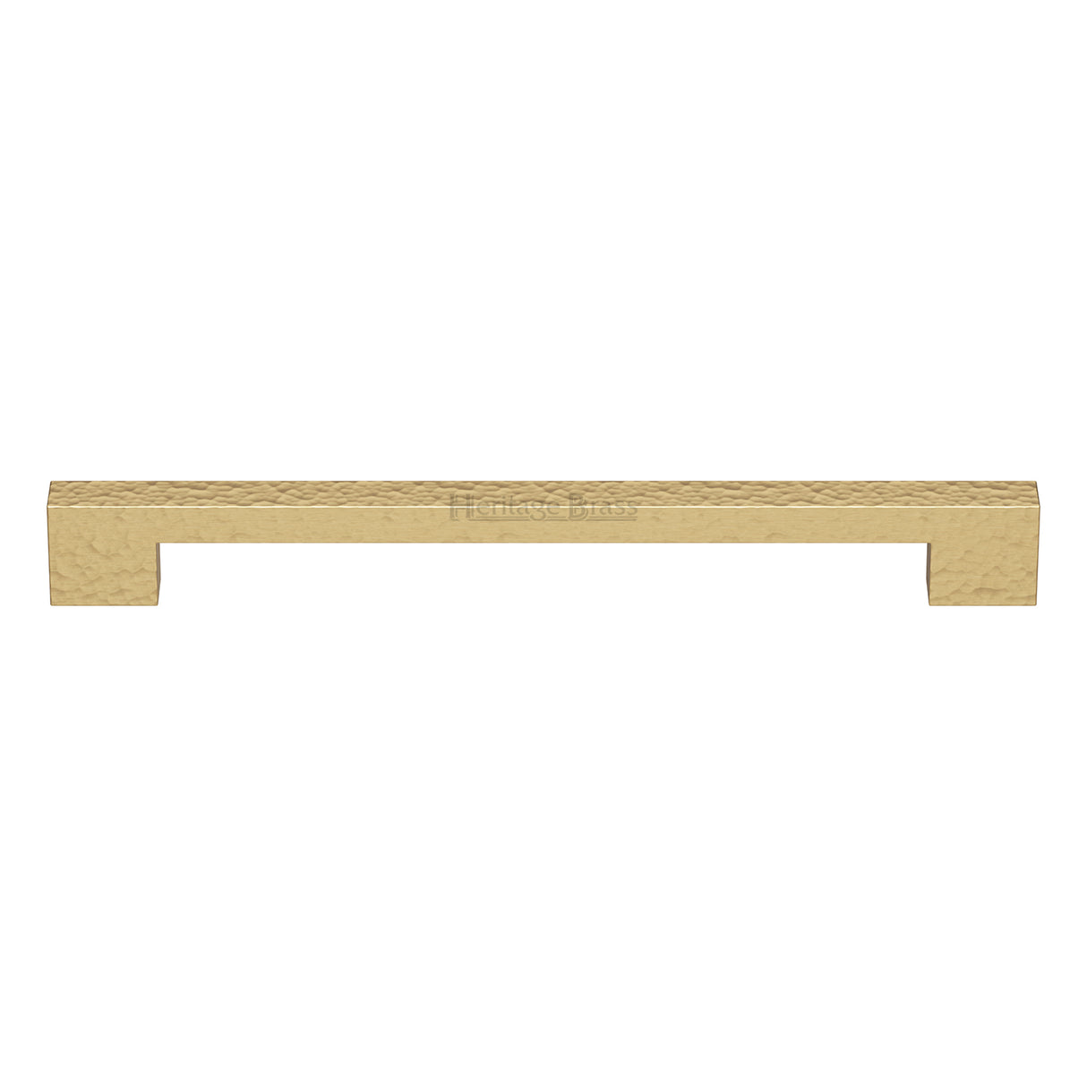 High quality image of the Heritage Brass Door Pull Handle Metro Hammered Design 457mm Satin Brass Finish
 | Sku. V1395-457-SB | Trade Door Handles