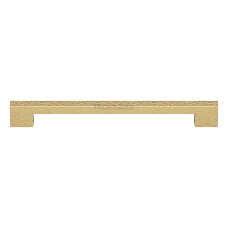 High quality image of the Heritage Brass Door Pull Handle Metro Hammered Design 457mm Satin Brass Finish
 | Sku. V1395-457-SB | Trade Door Handles