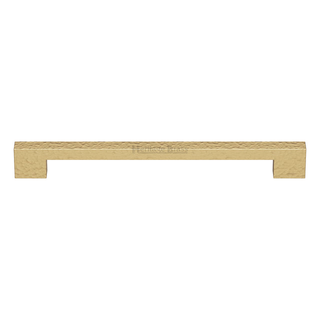 High quality image of the Heritage Brass Door Pull Handle Metro Hammered Design 457mm Satin Brass Finish
 | Sku. V1395-457-SB | Trade Door Handles