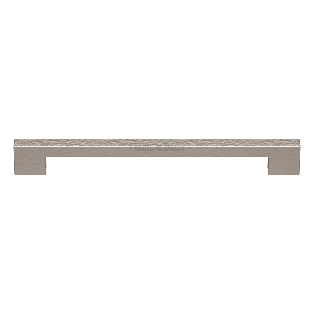 High quality image of the Heritage Brass Door Pull Handle Metro Hammered Design 457mm Satin Nickel Finish
 | Sku. V1395-457-SN | Trade Door Handles