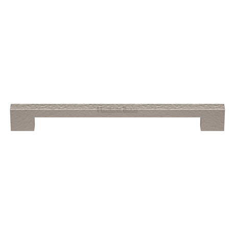 High quality image of the Heritage Brass Door Pull Handle Metro Hammered Design 457mm Satin Nickel Finish
 | Sku. V1395-457-SN | Trade Door Handles