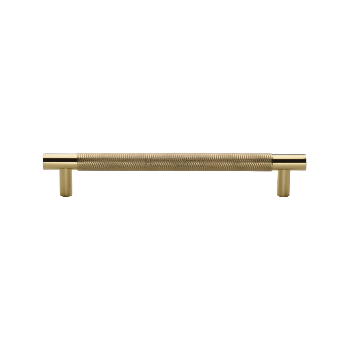 High quality image of the Heritage Brass Appliance Pull Knurled Design 305mm Polished Brass Finish
 | Sku. V1465-305-PB | Trade Door Handles
