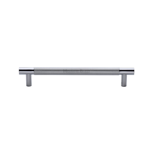 High quality image of the Heritage Brass Appliance Pull Knurled Design 305mm Polished Chrome Finish
 | Sku. V1465-305-PC | Trade Door Handles