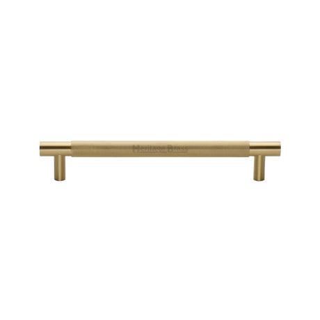 High quality image of the Heritage Brass Appliance Pull Knurled Design 305mm Satin Brass Finish
 | Sku. V1465-305-SB | Trade Door Handles