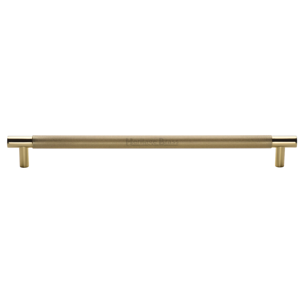 High quality image of the Heritage Brass Appliance Pull Knurled Design 457mm Polished Brass Finish
 | Sku. V1465-457-PB | Trade Door Handles