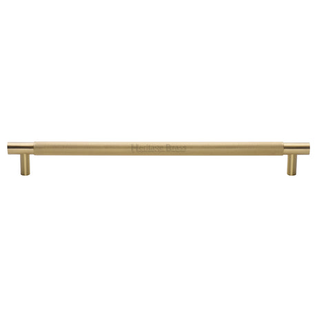 High quality image of the Heritage Brass Appliance Pull Knurled Design 457mm Satin Brass Finish
 | Sku. V1465-457-SB | Trade Door Handles