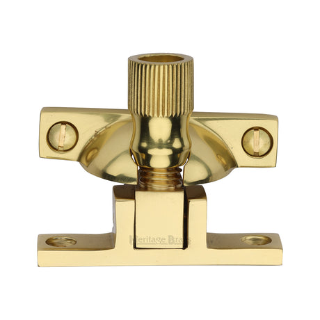 High quality image of Heritage Brass - Narrow Brighton Sash Fastener Unlacquered Brass finish | Sku. v2054-ulb | available to order from Trade Door Handles in Kendal.