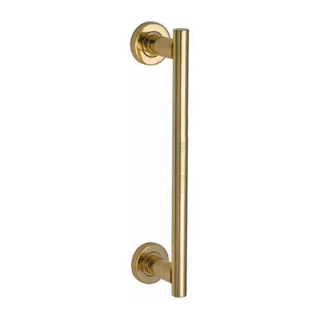 High quality image of the Heritage Brass Classic Door Pull Handle 280mm Polished Brass Finish
 | Sku. v2057-280-pb | Discounted prices available from Trade Door Handles