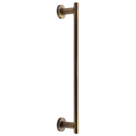 High quality image of the Heritage Brass Classic Door Pull Handle 489mm Antique Brass Finish
 | Sku. v2057-489-at | Discounted prices available from Trade Door Handles