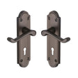 High quality image of the Heritage Brass Door Handle Lever Lock Meridian Design Matt Bronze Finish | Sku. v300-mb | Discounted prices available from Trade Door Handles