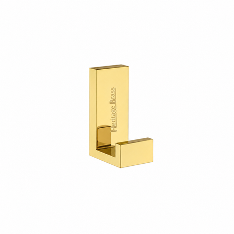 High quality image of the Heritage Brass Linea Robe Hook Polished Brass Finish
 | Sku. v3435-pb | Discounted prices available from Trade Door Handles